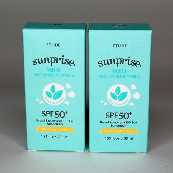 **2 PACK** ETUDE HOUSE Sunprise Mild Airy Finish, 55ml exp 09/2026 - Picture 1 of 3